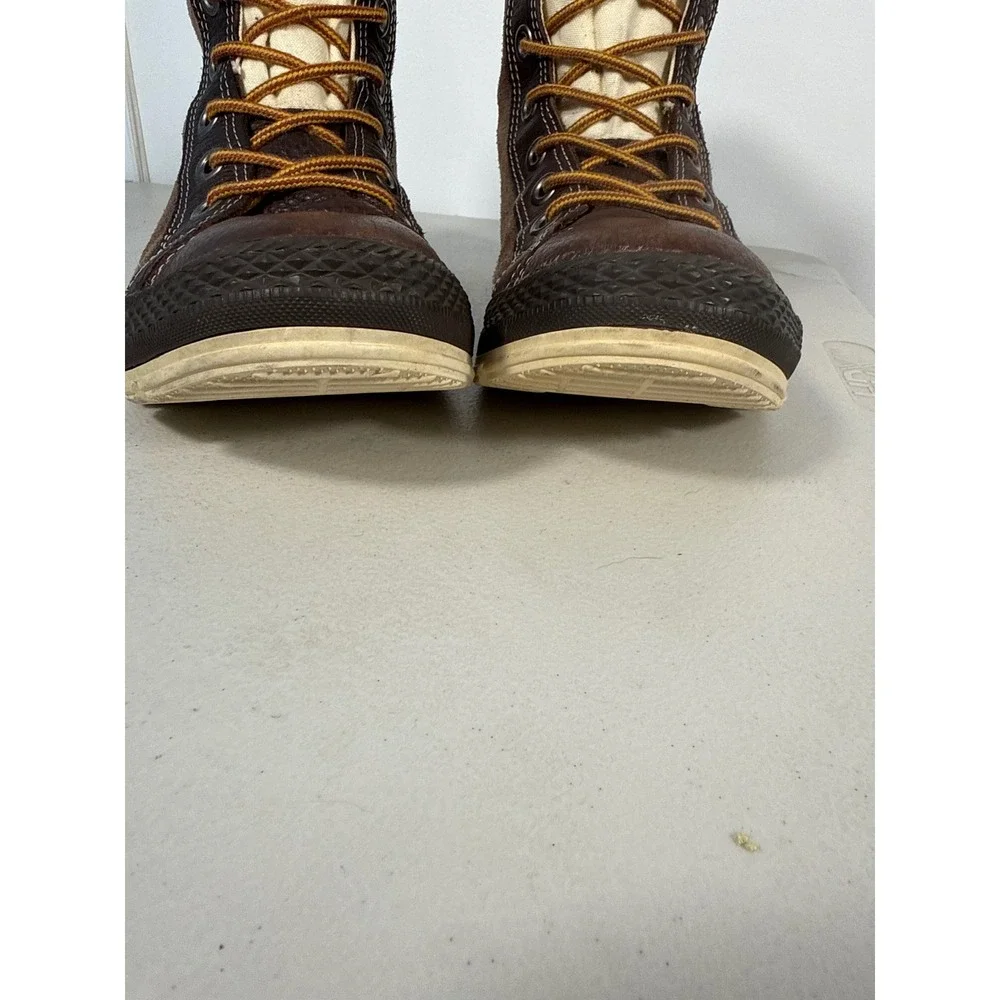 Converse All Star Chuck Taylor Outsider Brown Leather Suede Boots Mens 10.5 High